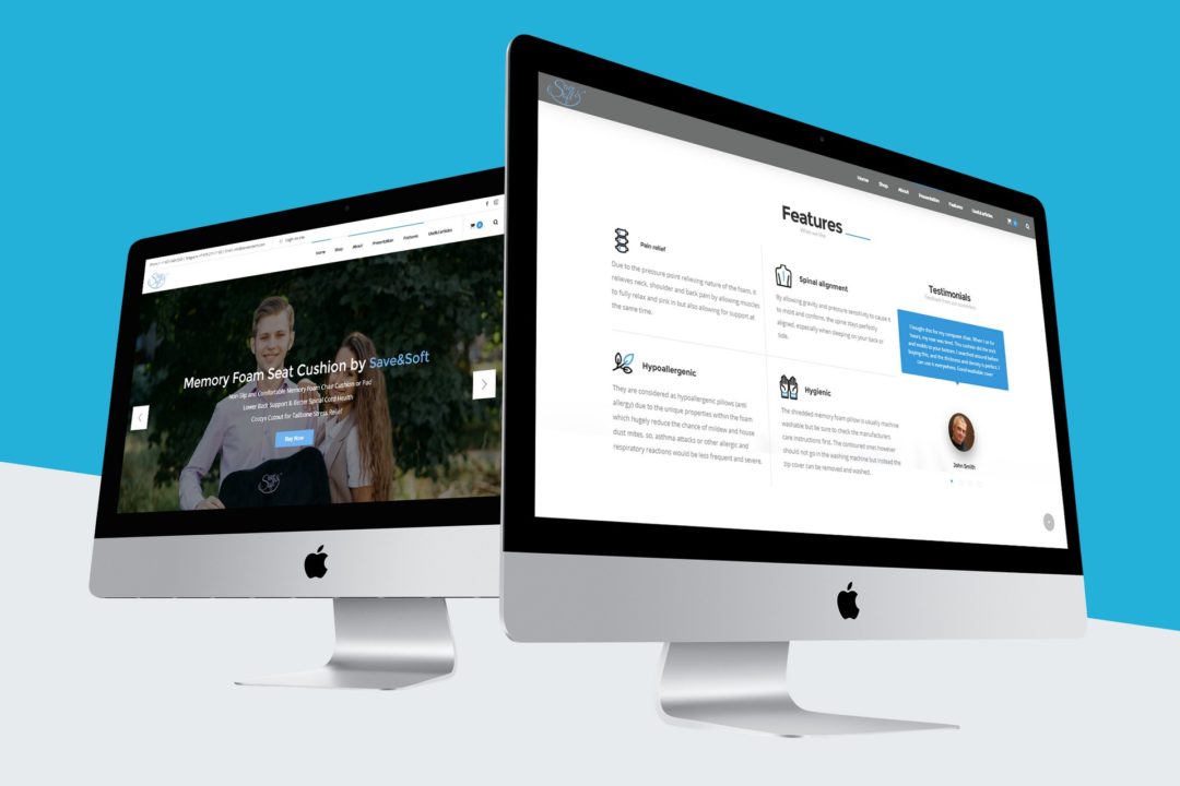 Разработка сайта американского производителя анатомических изделий «SAVEANDSOFT»